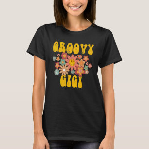 Retro Groovy Gigi Matching Family 1st Birthday Par T-Shirt