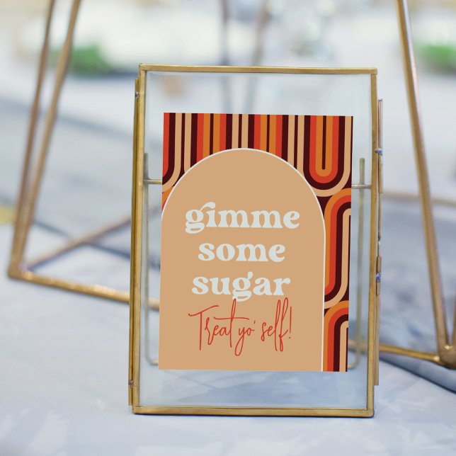 Retro Groovy Gimme Some Sugar Wedding Sign (Sign Mock-up)