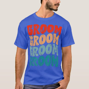 Retro Groovy Groom Squad Bachelor Party Matching G T-Shirt