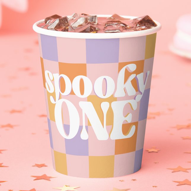Retro Groovy Halloween First Birthday Paper Cups (Creator Uploaded)