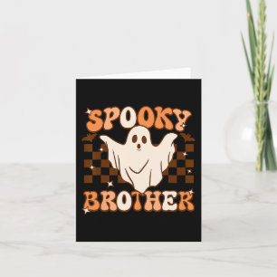 Retro Groovy Halloween Ghost Spooky Brother Costum Card