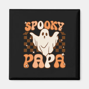 Retro Groovy Halloween Ghost Spooky Papa Costume Magnet
