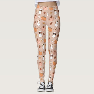 Retro Groovy Halloween Leggings