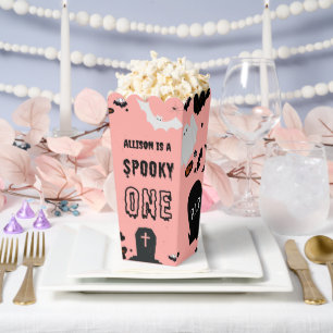 Retro Groovy Halloween spooky one first birthday Favor Box
