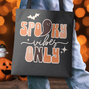 Retro Groovy Halloween Spooky Vibes Only Tote Bag