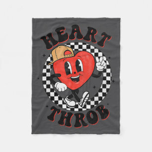 Retro Groovy Heart Throb Valentines Day Toddlers B Fleece Blanket