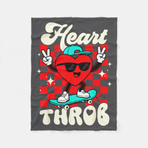 Retro Groovy Heart Throb Valentines Day Toddlers B Fleece Blanket