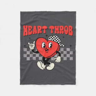 Retro Groovy Heart Throb Valentines Day Toddlers B Fleece Blanket