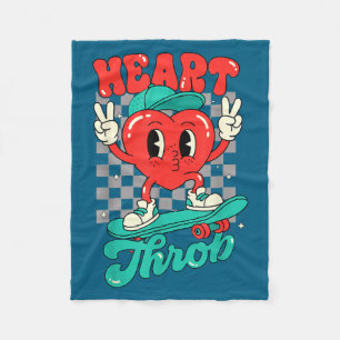 Retro Groovy Heart Throb Valentines Day Toddlers B Fleece Blanket