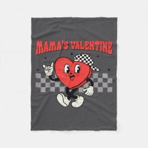 Retro Groovy Heart Throb Valentines Day Toddlers B Fleece Blanket