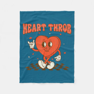 Retro Groovy Heart Throb Valentines Day Toddlers B Fleece Blanket