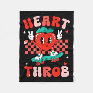 Retro Groovy Heart Throb Valentines Day Toddlers B Fleece Blanket