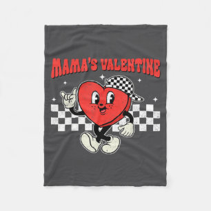 Retro Groovy Heart Throb Valentines Day Toddlers B Fleece Blanket