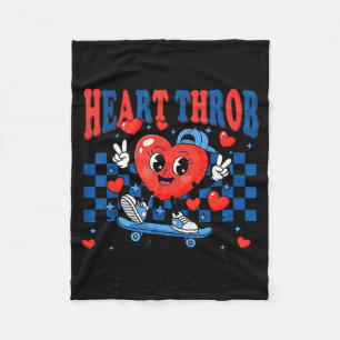 Retro Groovy Heart Throb Valentines Day Toddlers B Fleece Blanket