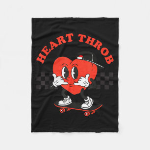 Retro Groovy Heart Throb Valentines Day Toddlers B Fleece Blanket