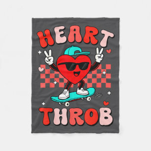Retro Groovy Heart Throb Valentines Day Toddlers B Fleece Blanket