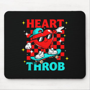 Retro Groovy Heart Throb Valentines Day Toddlers B Mouse Pad