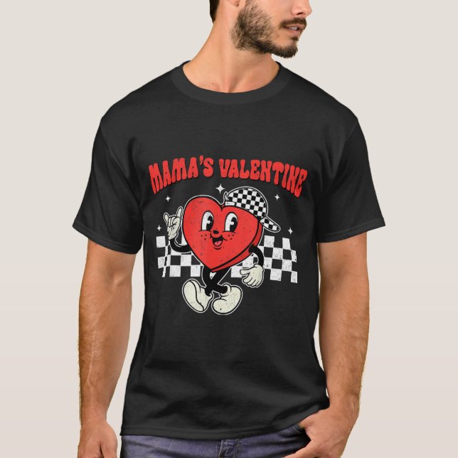 Retro Groovy Heart Throb Valentines Day Toddlers B T-Shirt (Front)