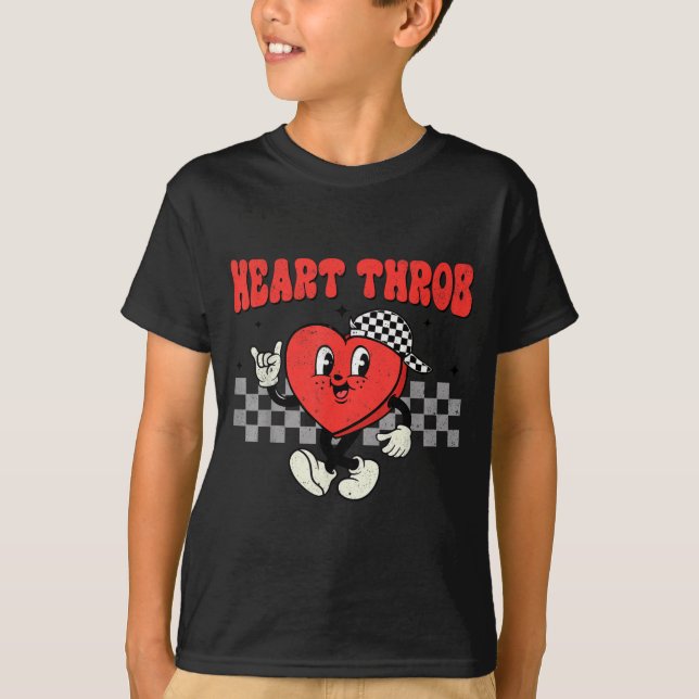 Retro Groovy Heart Throb Valentines Day Toddlers B T-Shirt (Front)
