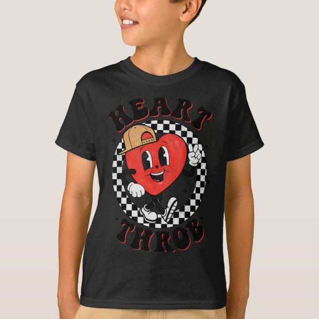 Retro Groovy Heart Throb Valentines Day Toddlers B T-Shirt (Front)