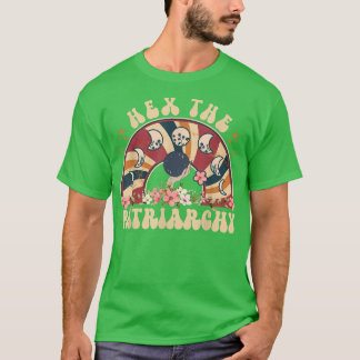 Retro Groovy Hex The Patriarchy Feminist Witch Hal T-Shirt