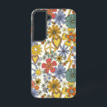 Retro Groovy Hippie Flowers Hearts<br><div class="desc">Retro Groovy Hippie Flowers Hearts Samsung Galaxy Smartphone Phone Case features a groovy retro pattern of flowers, romantic love hearts and peace signs. Perfect as a gift for Christmas, birthday, Mother's Day, best friends and more. Designed by © Evco Studio www.zazzle.com/store/evcostudio</div>