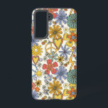 Retro Groovy Hippie Flowers Hearts Samsung Galaxy Case<br><div class="desc">Retro Groovy Hippie Flowers Hearts Samsung Galaxy Smartphone Phone Case features a groovy retro pattern of flowers,  romantic love hearts and peace signs. Perfect as a gift for Christmas,  birthday,  Mother's Day,  best friends and more. Designed by © Evco Studio www.zazzle.com/store/evcostudio</div>