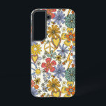 Retro Groovy Hippie Flowers Hearts Samsung Galaxy Case<br><div class="desc">Retro Groovy Hippie Flowers Hearts Samsung Galaxy Smartphone Phone Case features a groovy retro pattern of flowers,  romantic love hearts and peace signs. Perfect as a gift for Christmas,  birthday,  Mother's Day,  best friends and more. Designed by © Evco Studio www.zazzle.com/store/evcostudio</div>