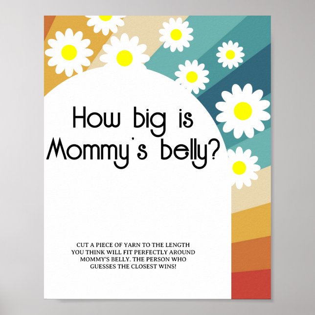Retro Groovy - How big is mommy's belly game Poster (Front)
