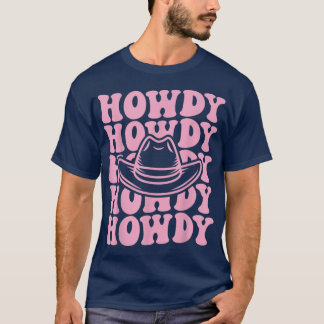 Retro Groovy Howdy Rodeo Country Southern Cowgirl T-Shirt