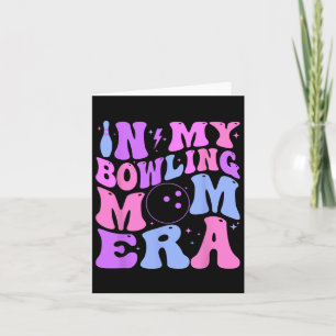 Retro Groovy In My Bowling Mom Era Funny  Card