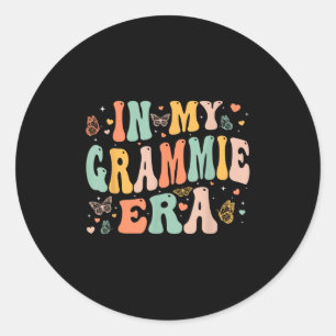 Retro Groovy In My Grammie Era Mother's Day Women  Classic Round Sticker