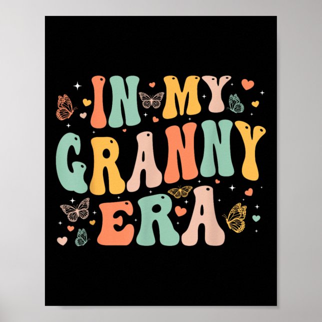Retro Groovy In My Granny Era Mother's Day Women  Poster (Front)