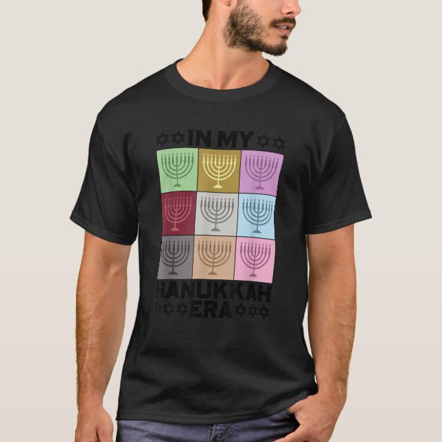 Retro Groovy In My Hanukkah Era Menorah Chanukah J T-Shirt (Front)