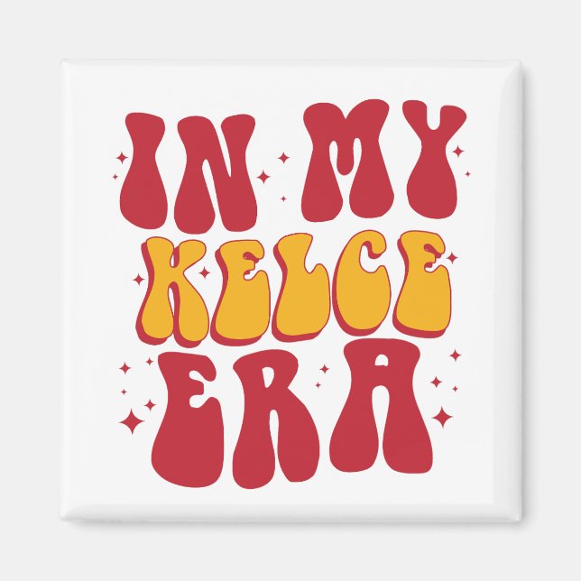 Retro Groovy In My Kelce Era  Magnet (Front)