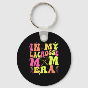 Retro Groovy In My Lacrosse Mom Era Cute Mother's Keychain