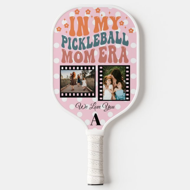 Retro Groovy In My Pickleball Mom Era Custom Pickleball Paddle (Front)