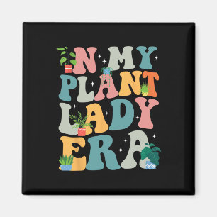 Retro Groovy In My Plant Lady Era Xmas Gardening P Magnet