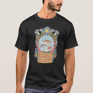 Retro Groovy Keep It Happy Mushroom Daisy Sun Posi T-Shirt