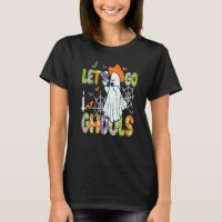 Retro Groovy Let's Go Ghouls Ghost 70s Spooky Hall