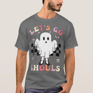 Retro Groovy Let's Go Ghouls Halloween Ghost Costu T-Shirt