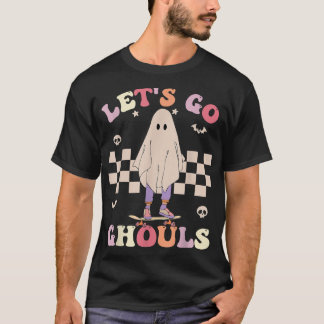 Retro Groovy Let's Go Ghouls Halloween Ghost Costu T-Shirt