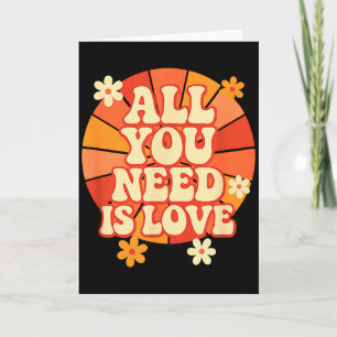 Retro Groovy Love Is All Around 70s Vintage Valent Card