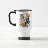 Retro Groovy Mama Fall Pumpkin Sunflower Graphic
