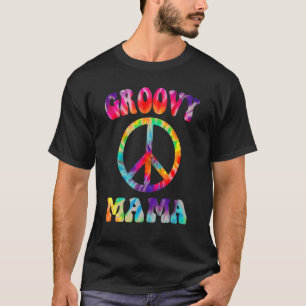 Retro Groovy Mama Family 1st Birthday Party Tie Dy T-Shirt