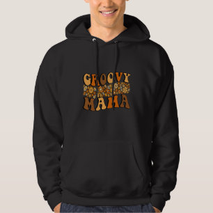 Retro Groovy Mama Matching Family 1st Birthday Par Hoodie
