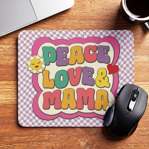 Retro Groovy Mama Quote Typography Mother's Day Mouse Pad