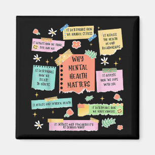 Retro Groovy Mental Health Reminders Mental Health Magnet
