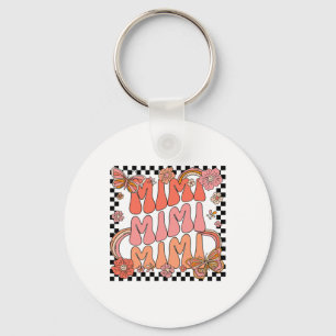 Retro Groovy Mimi Best Mimi Ever Hello Fall Thanks Keychain