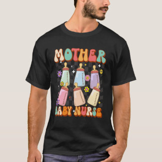 Retro Groovy Mother Baby Nurse Women Nurse Week T-Shirt